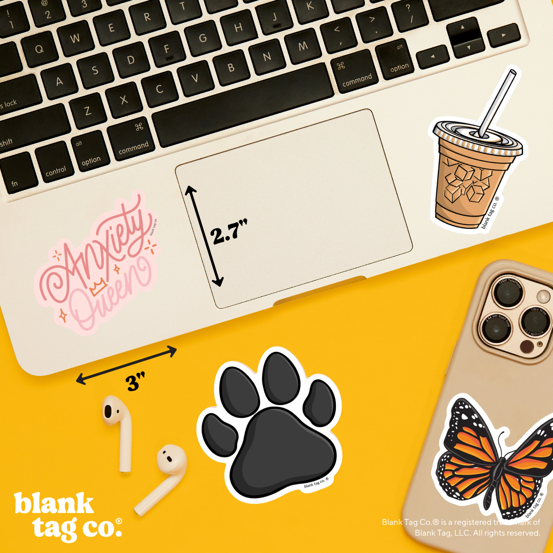 Blank Tag Co.® Waterproof Sticker - Anxiety Queen