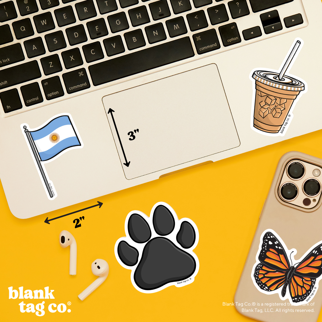 Blank Tag Co.® Waterproof Sticker - Argentina Flag