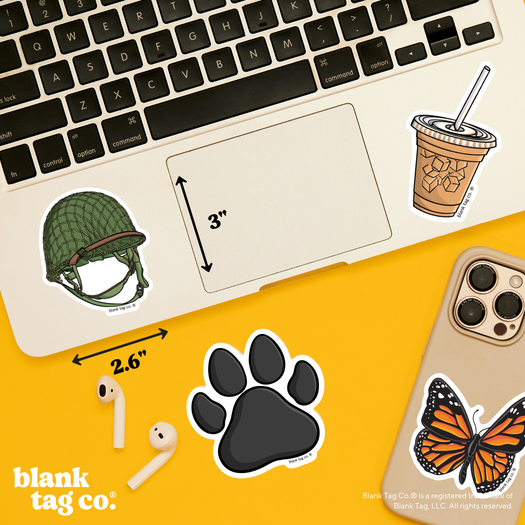 Blank Tag Co.® Waterproof Sticker - Army Helmet