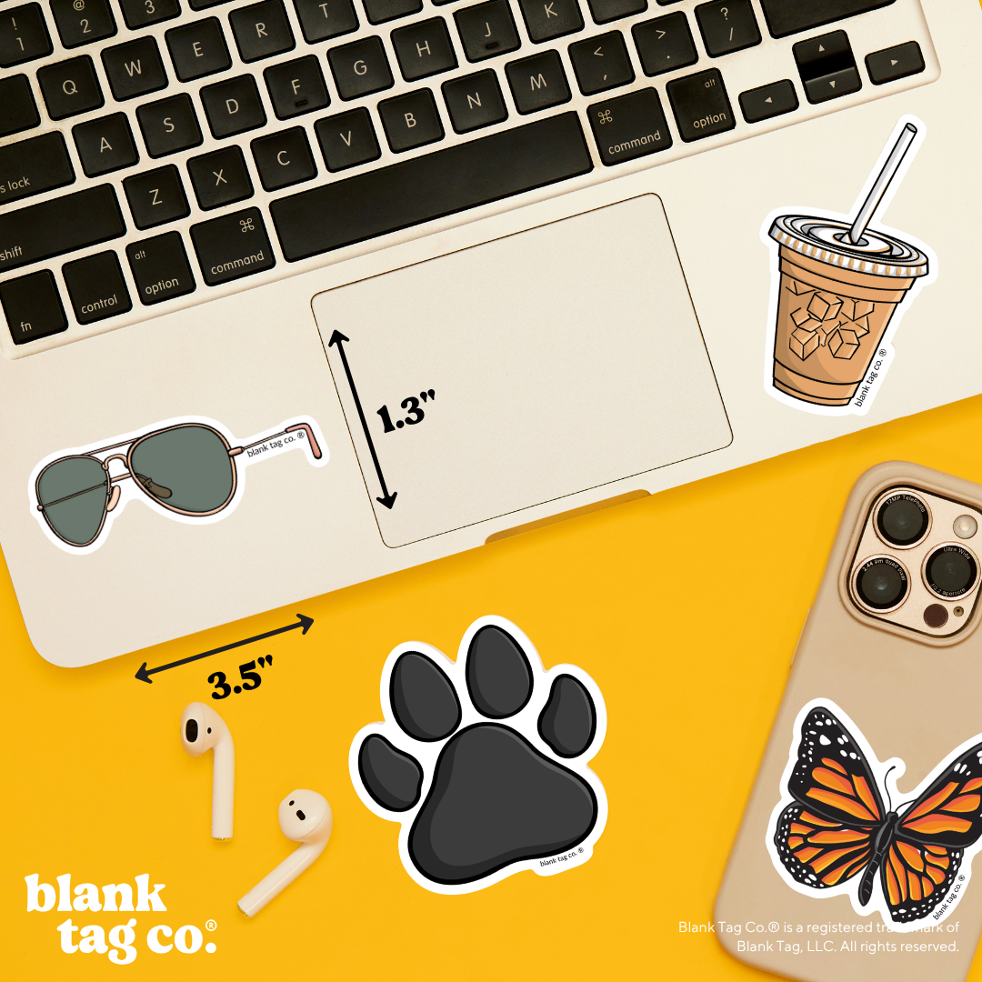 Blank Tag Co.® Waterproof Sticker - Aviator Sunglasses