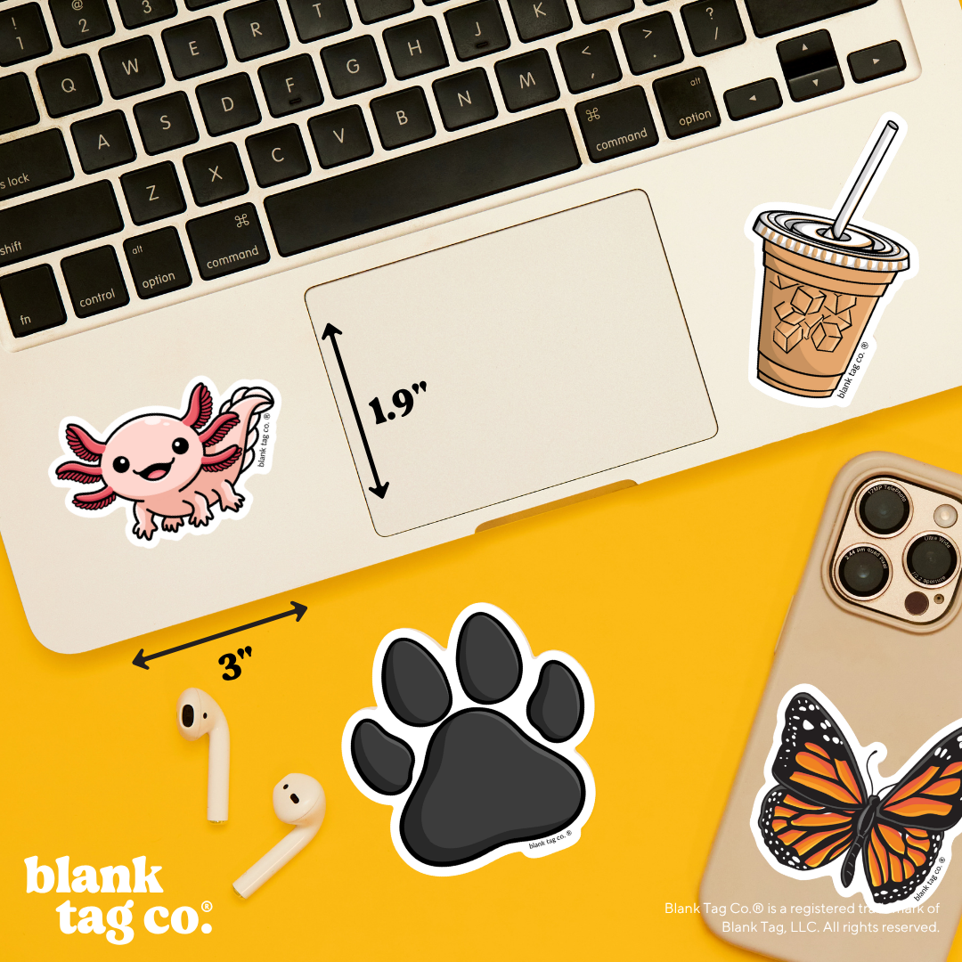 Blank Tag Co.® Waterproof Sticker - Axolotl