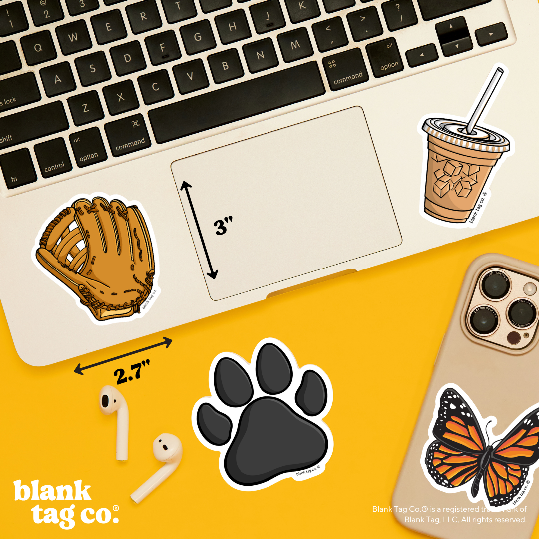 Blank Tag Co.® Waterproof Sticker - Baseball Mitt