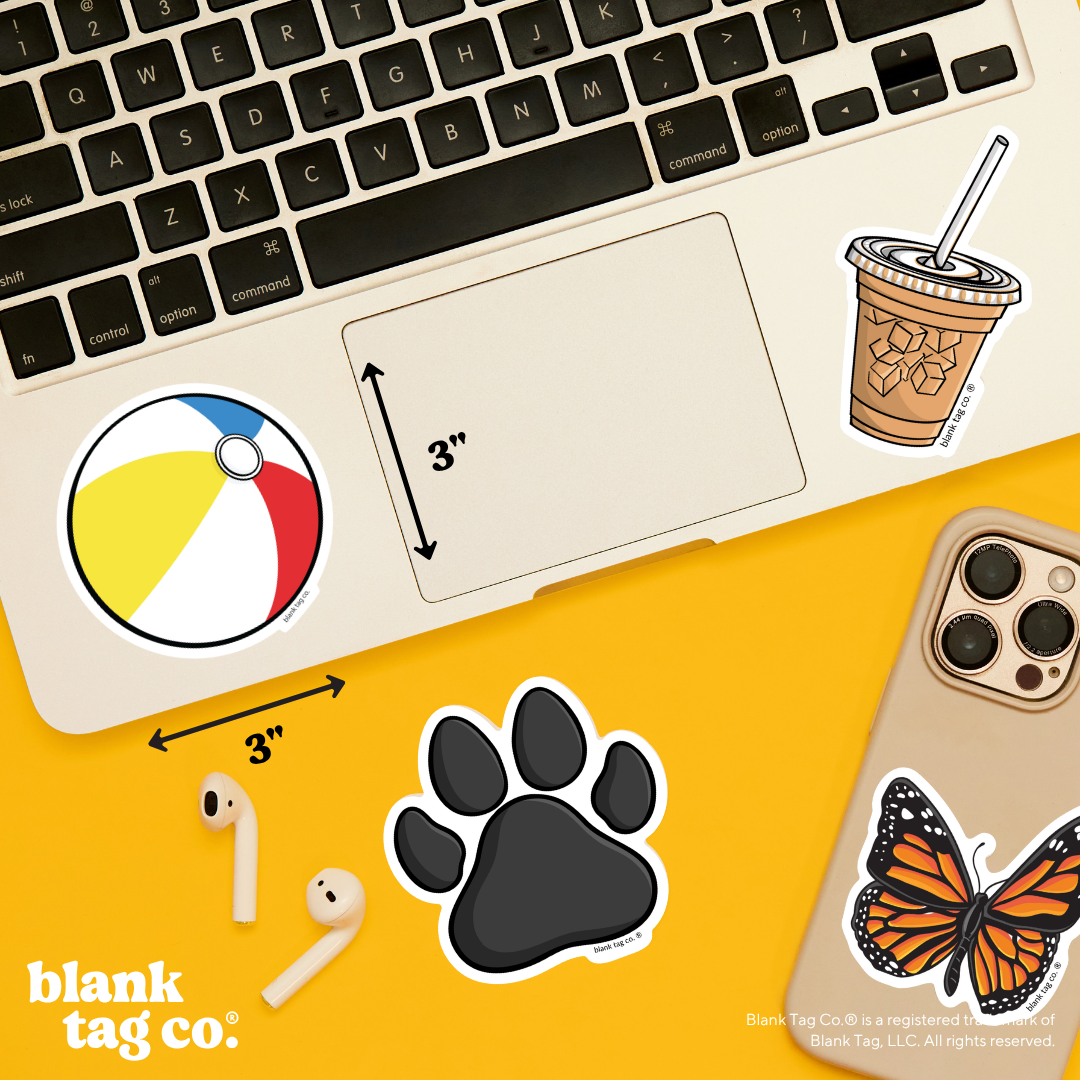 Blank Tag Co.® Waterproof Sticker - Beach Ball