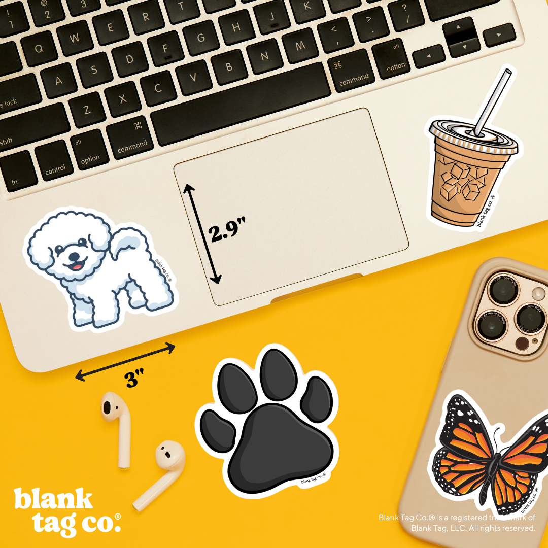 Blank Tag Co.® Waterproof Sticker - Bichon Frise