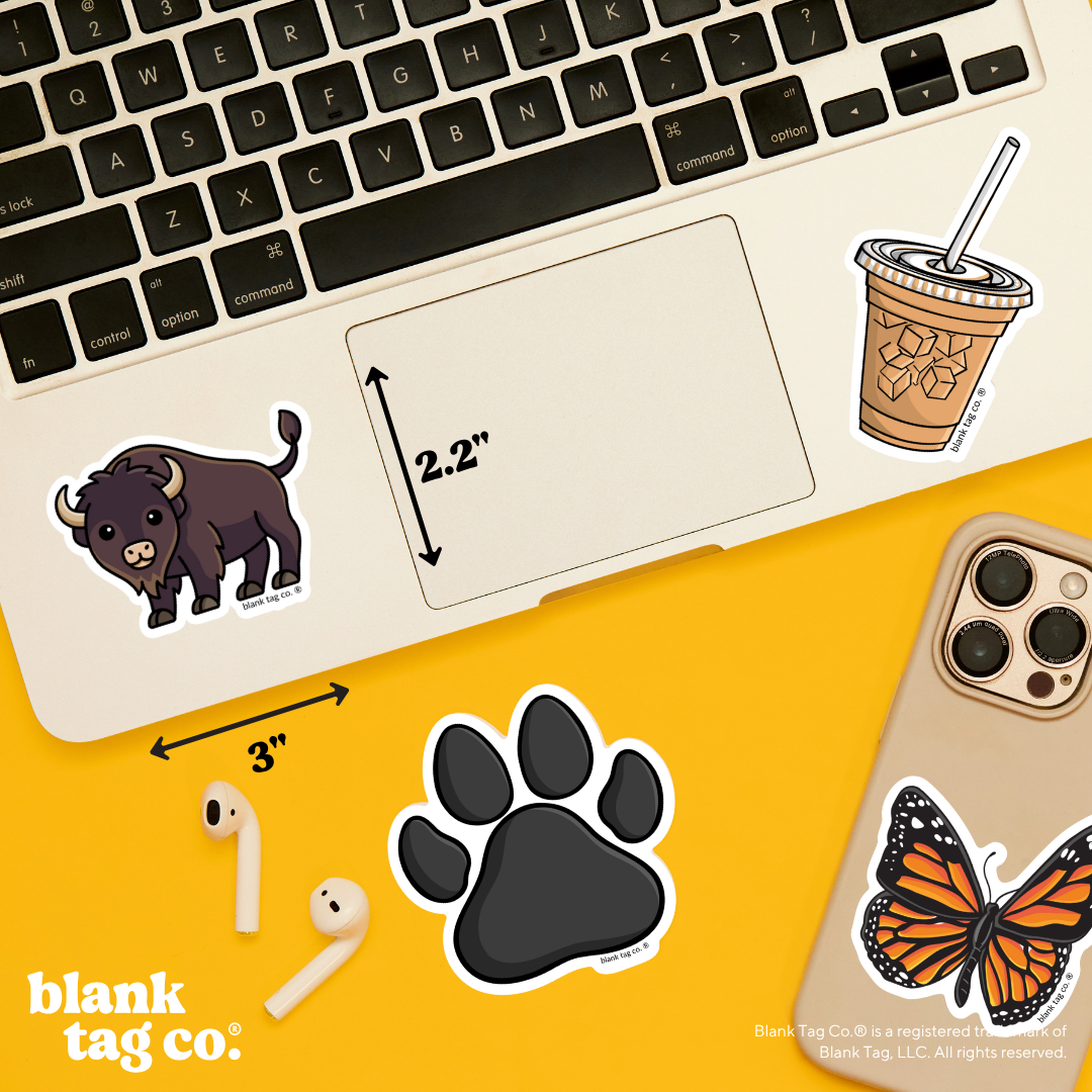 Blank Tag Co.® Waterproof Sticker - Bison