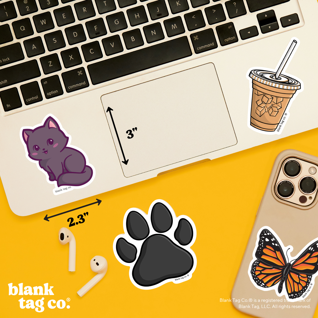 Blank Tag Co.® Waterproof Sticker - Black Cat