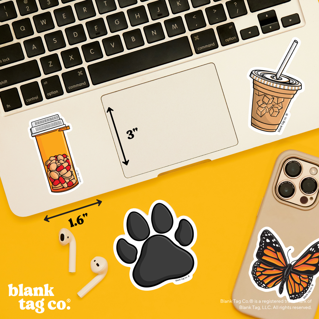 Blank Tag Co.® Waterproof Sticker - Bottle of Pills