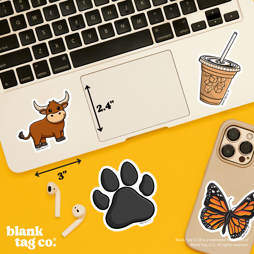 Blank Tag Co.® Waterproof Sticker - Bull