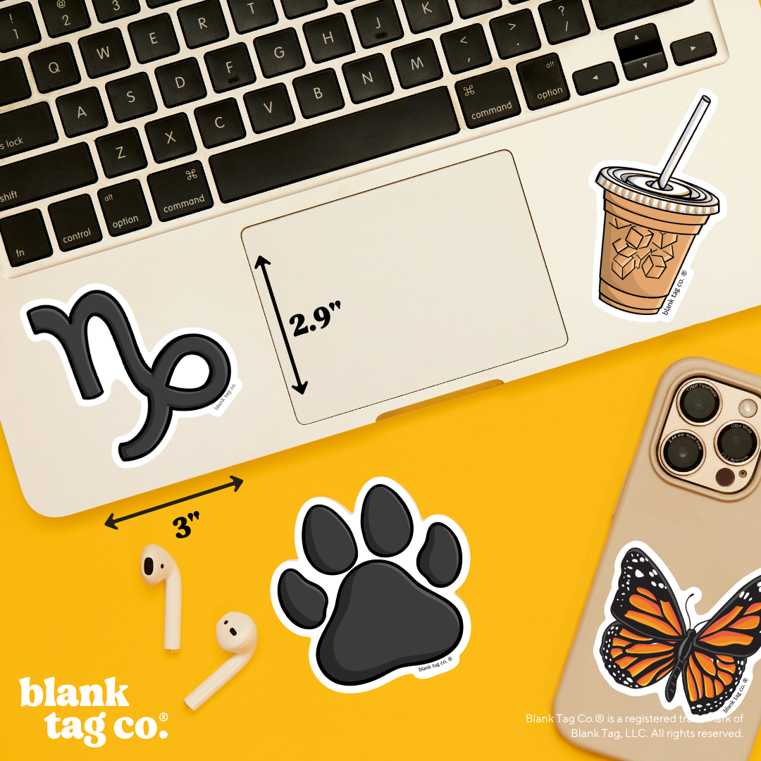Blank Tag Co.® Waterproof Sticker - Capricorn Sign