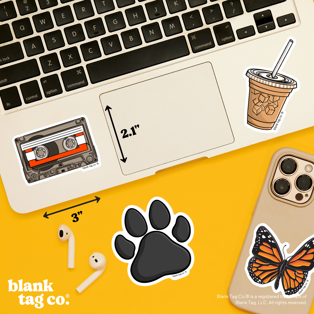 Blank Tag Co.® Waterproof Sticker - Cassette Tape