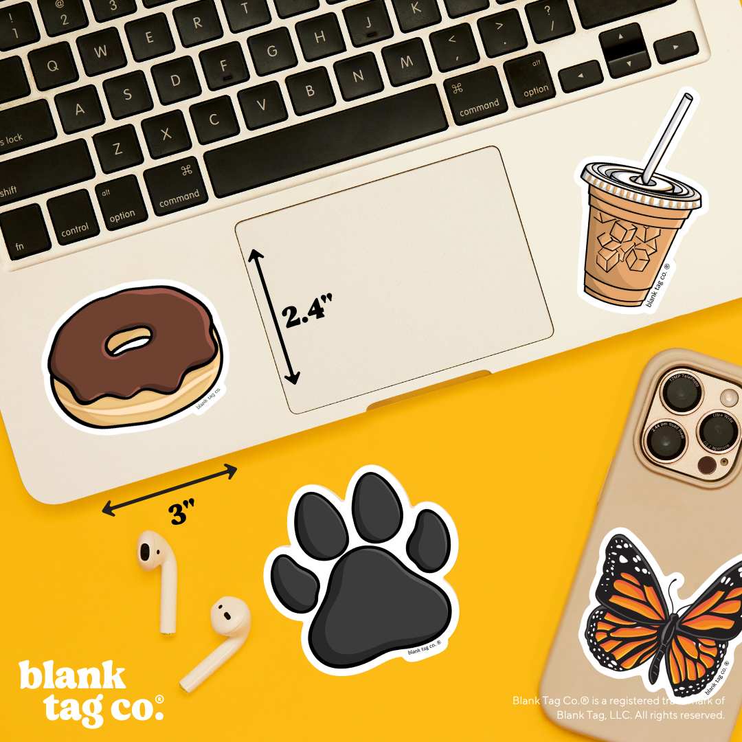 Blank Tag Co.® Waterproof Sticker - Chocolate Glazed Donut