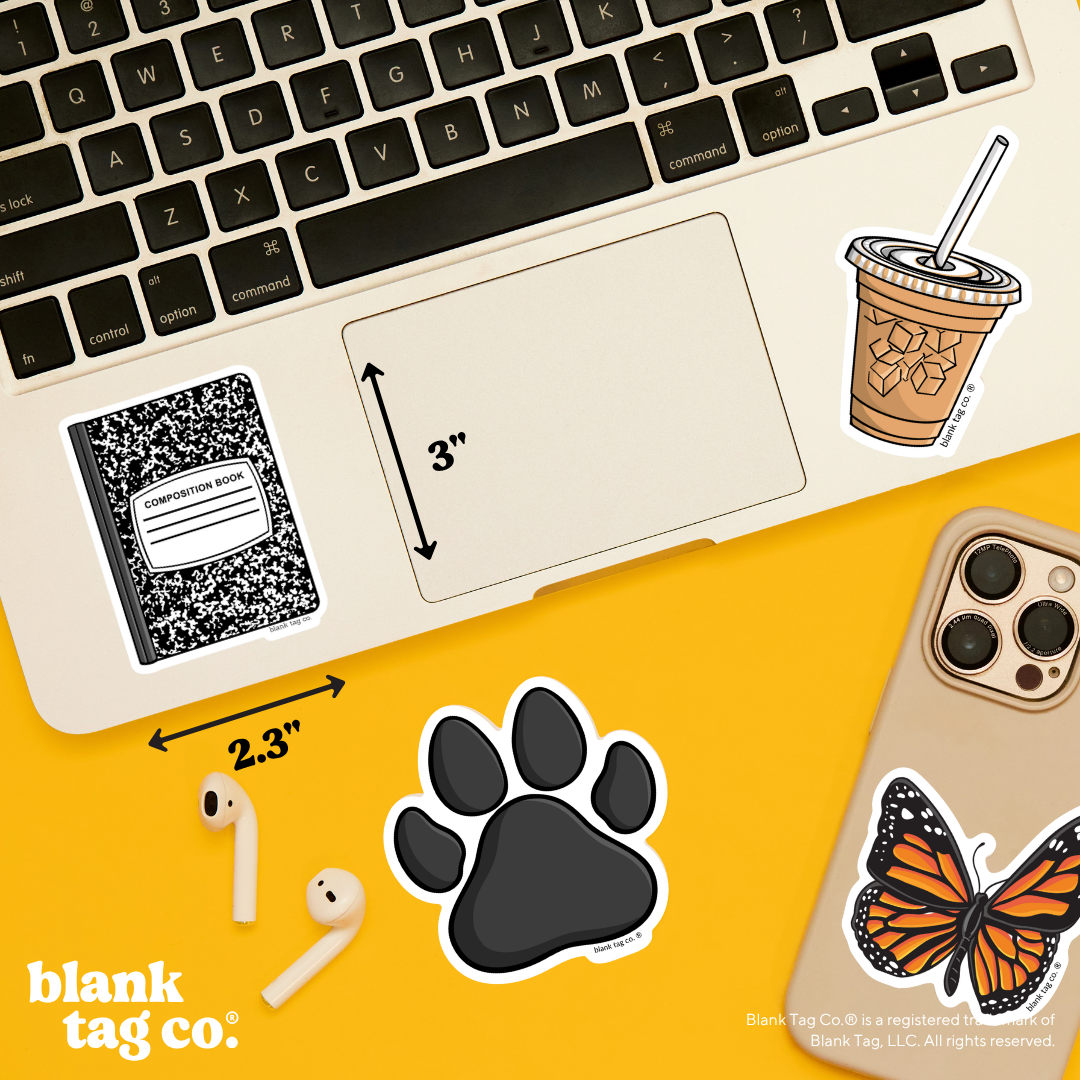 Blank Tag Co.® Waterproof Sticker - Composition Notebook