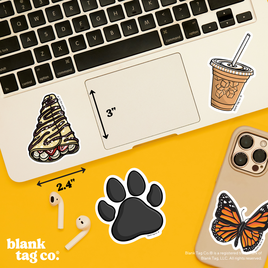 Blank Tag Co.® Waterproof Sticker - Crepe