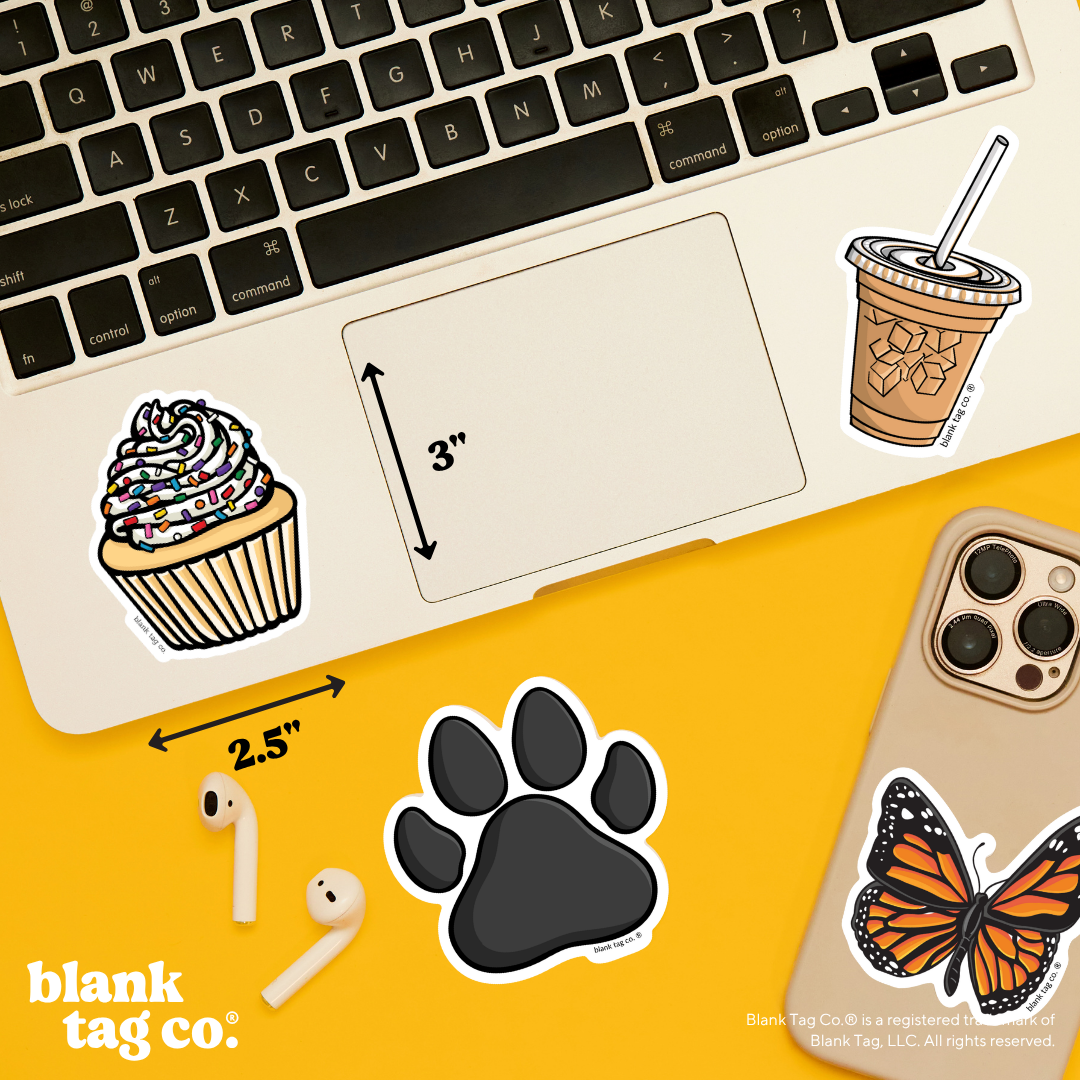 Blank Tag Co.® Waterproof Sticker - Cupcake