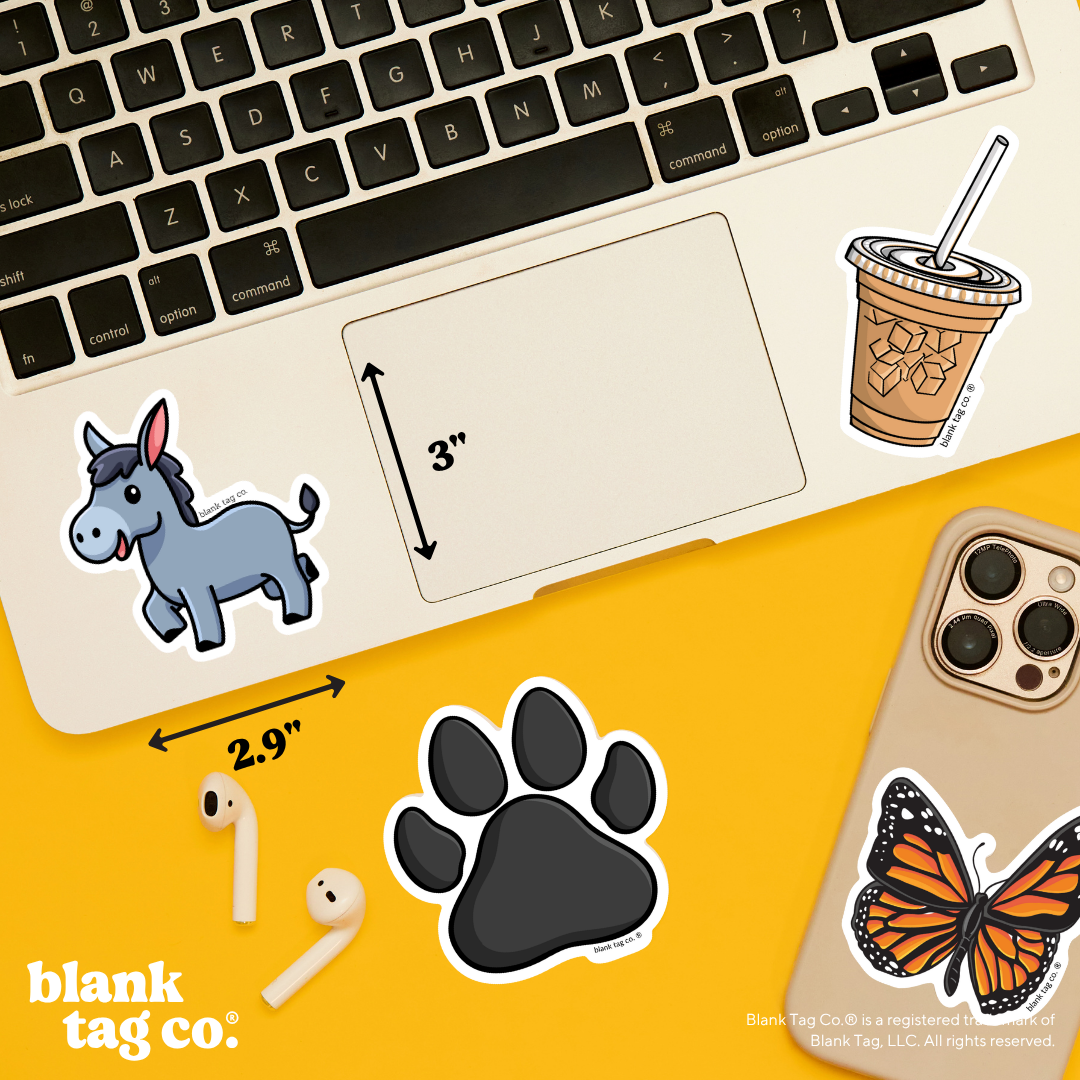 Blank Tag Co.® Waterproof Sticker - Donkey