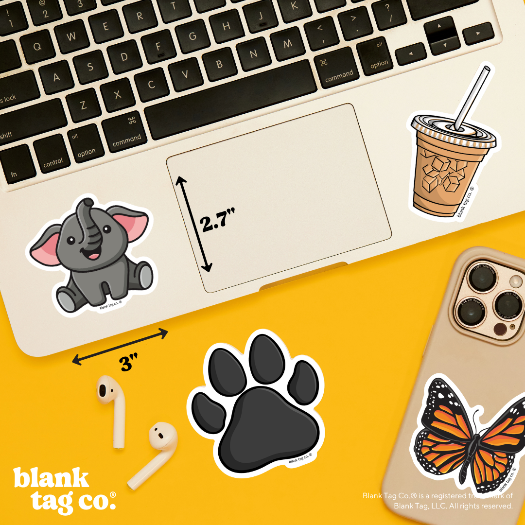 Blank Tag Co.® Waterproof Sticker - Elephant