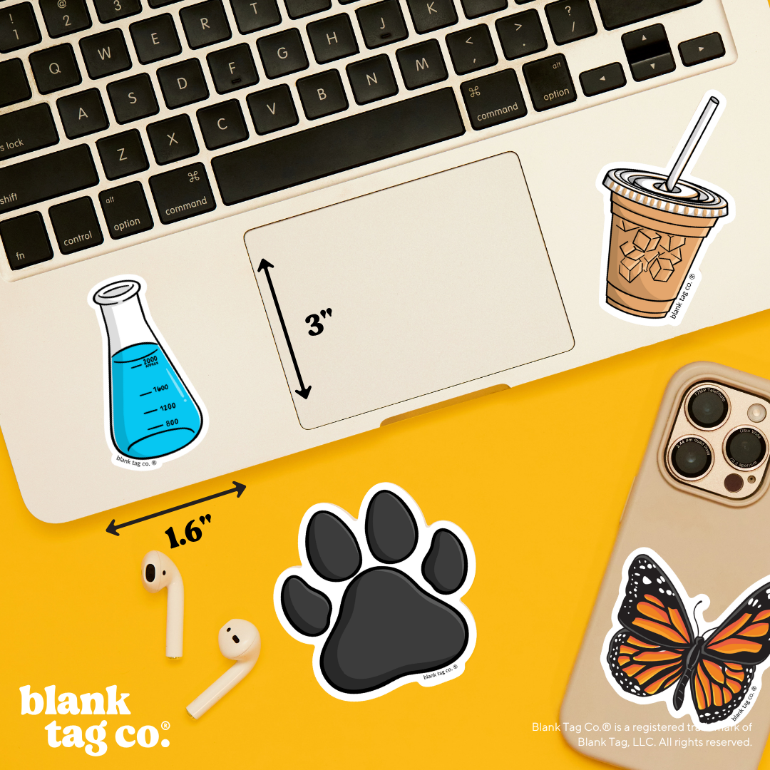 Blank Tag Co.® Waterproof Sticker - Erlenmeyer Flask