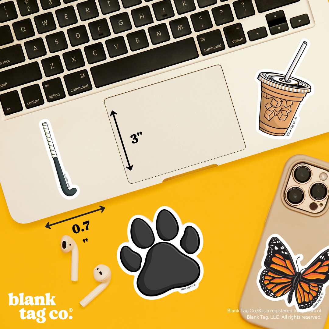 Blank Tag Co.® Waterproof Sticker - Field Hockey Stick