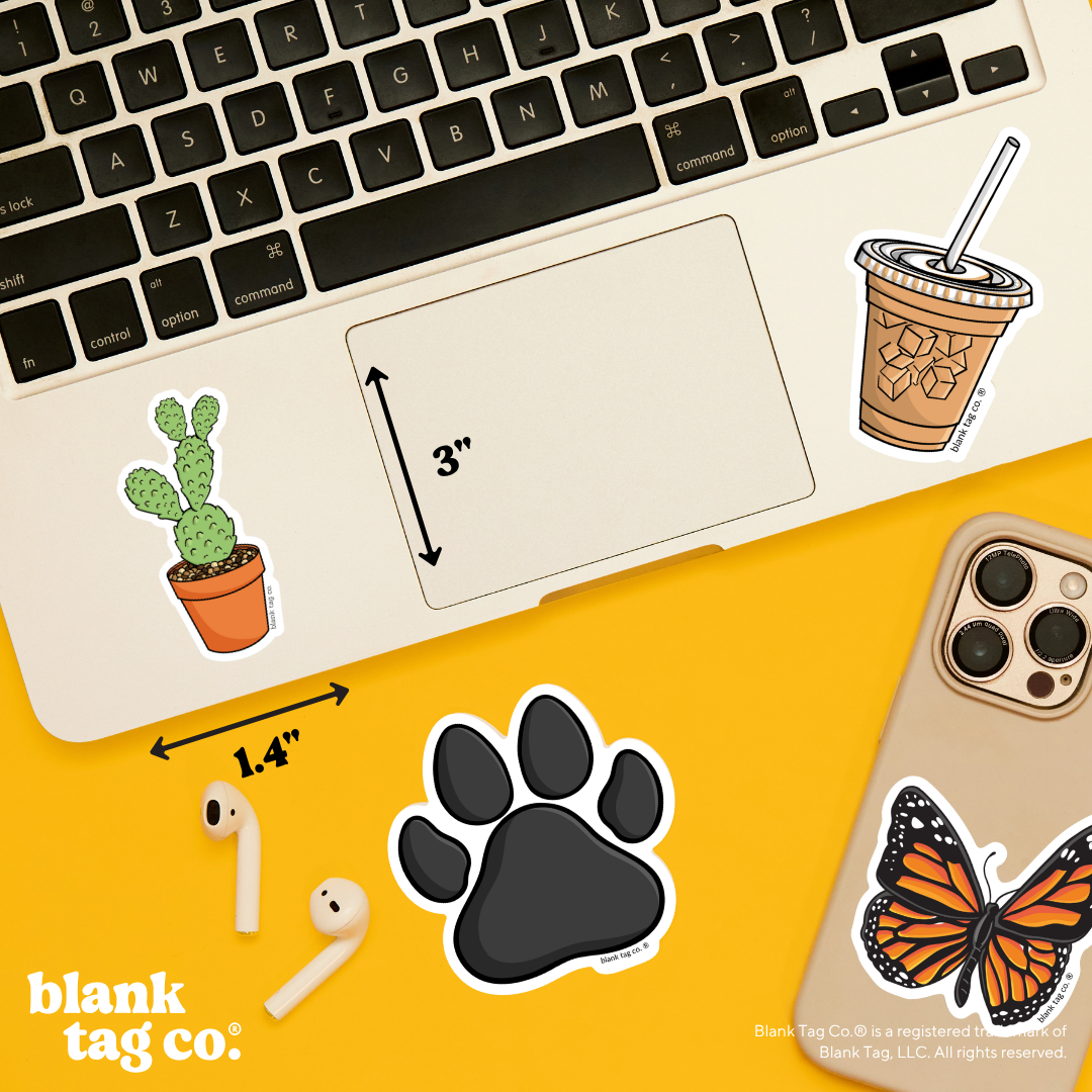 Blank Tag Co.® Waterproof Sticker - Flat Mini Cactus