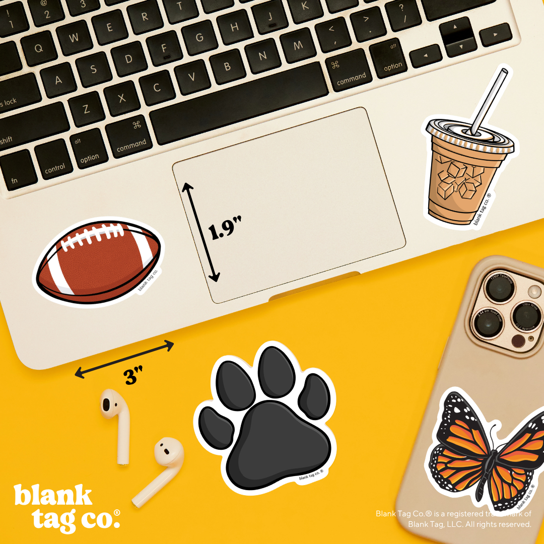 Blank Tag Co.® Waterproof Sticker - Football