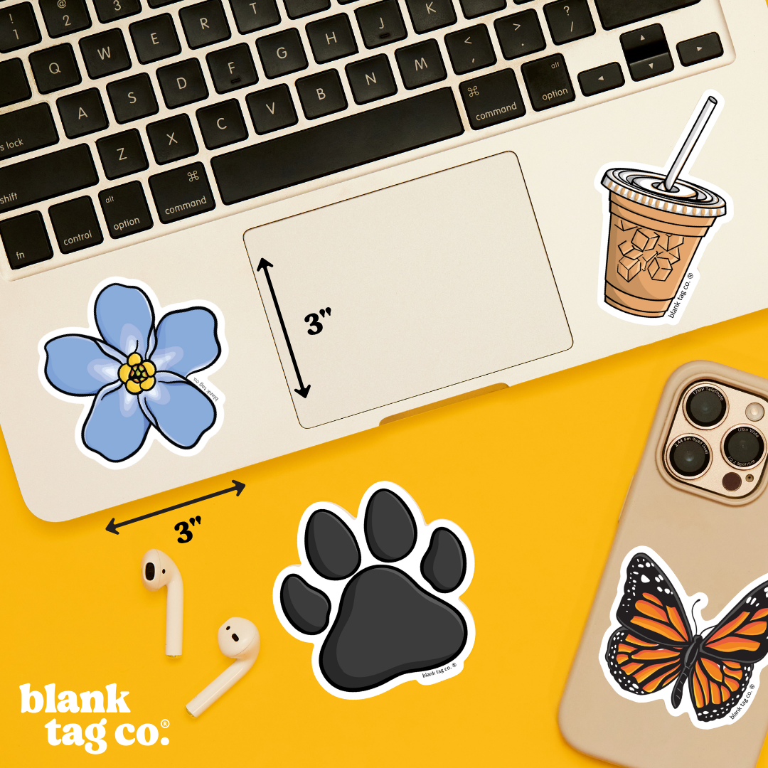 Blank Tag Co.® Waterproof Sticker - Forget Me Not Flower