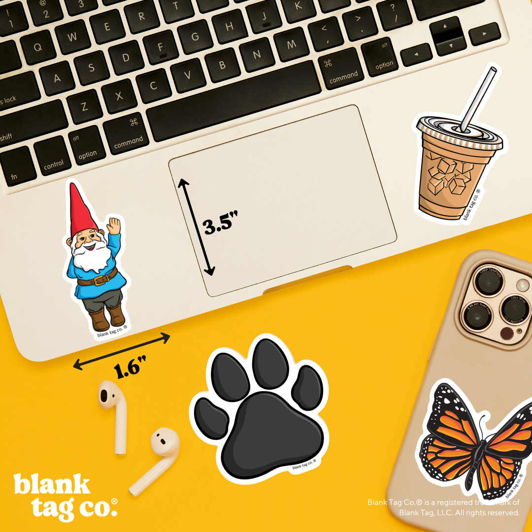 Blank Tag Co.® Waterproof Sticker - Garden Gnome