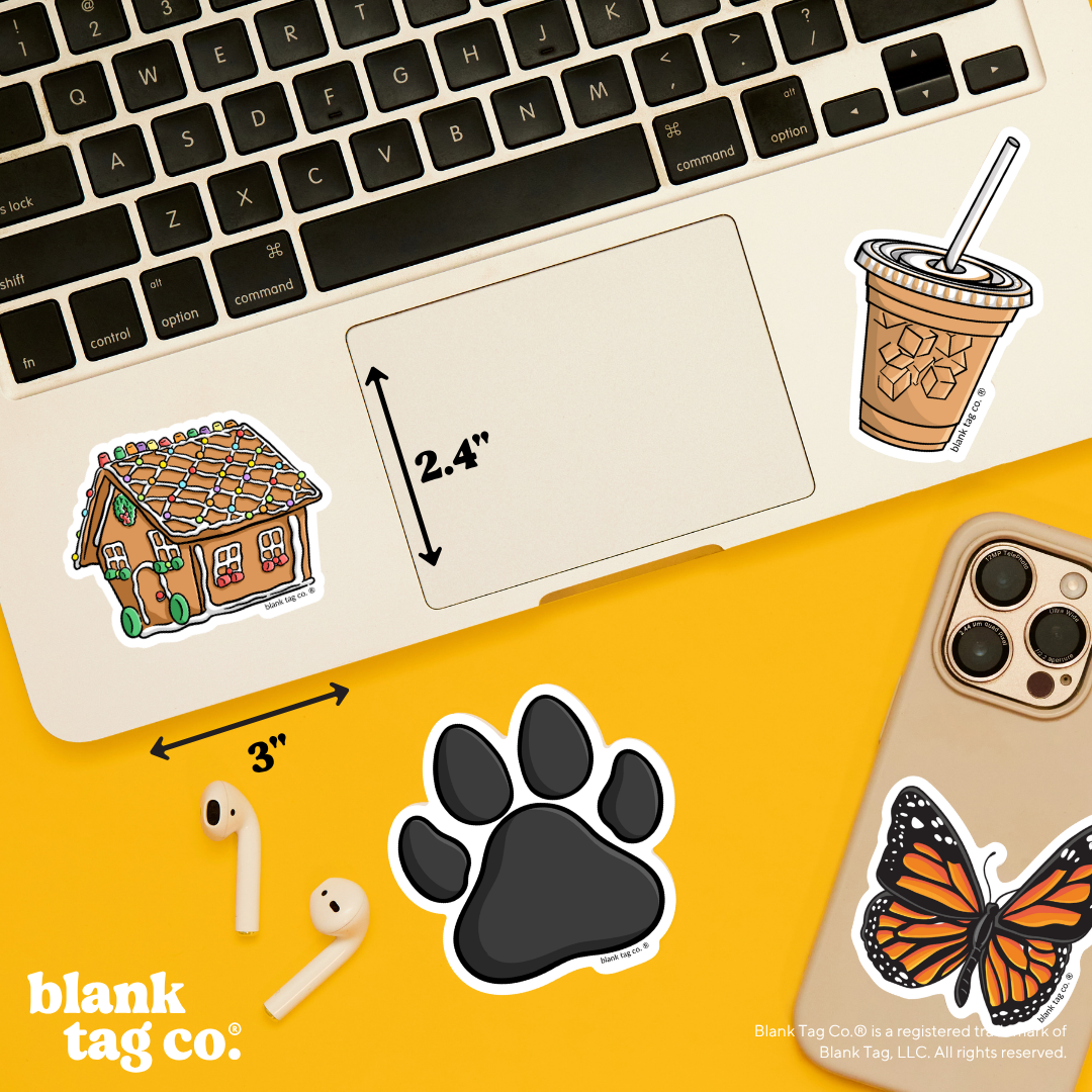 Blank Tag Co.® Waterproof Sticker - Gingerbread House
