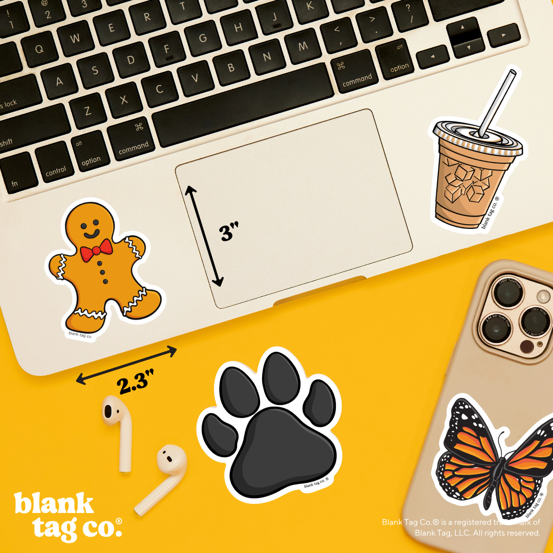 Blank Tag Co.® Waterproof Sticker - Gingerbread Man