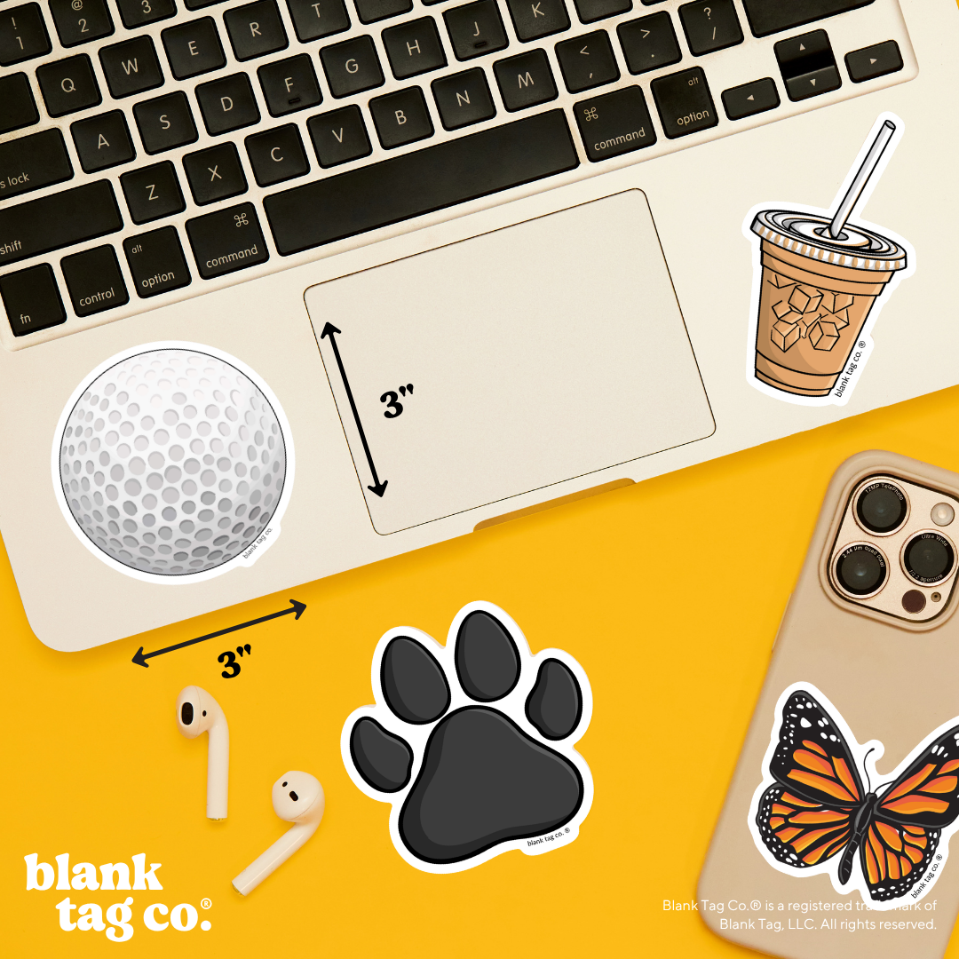 Blank Tag Co.® Waterproof Sticker - Golf Ball