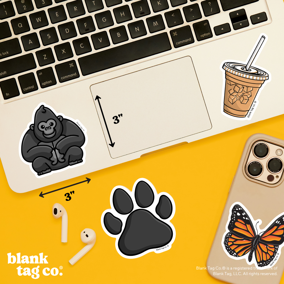 Blank Tag Co.® Waterproof Sticker - Gorilla