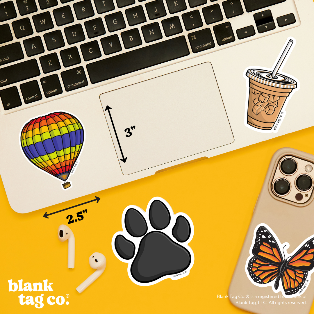Blank Tag Co.® Waterproof Sticker - Hot Air Balloon