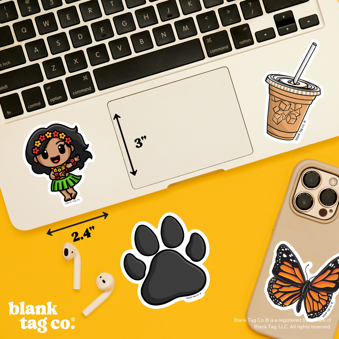 Blank Tag Co.® Waterproof Sticker - Hula Girl