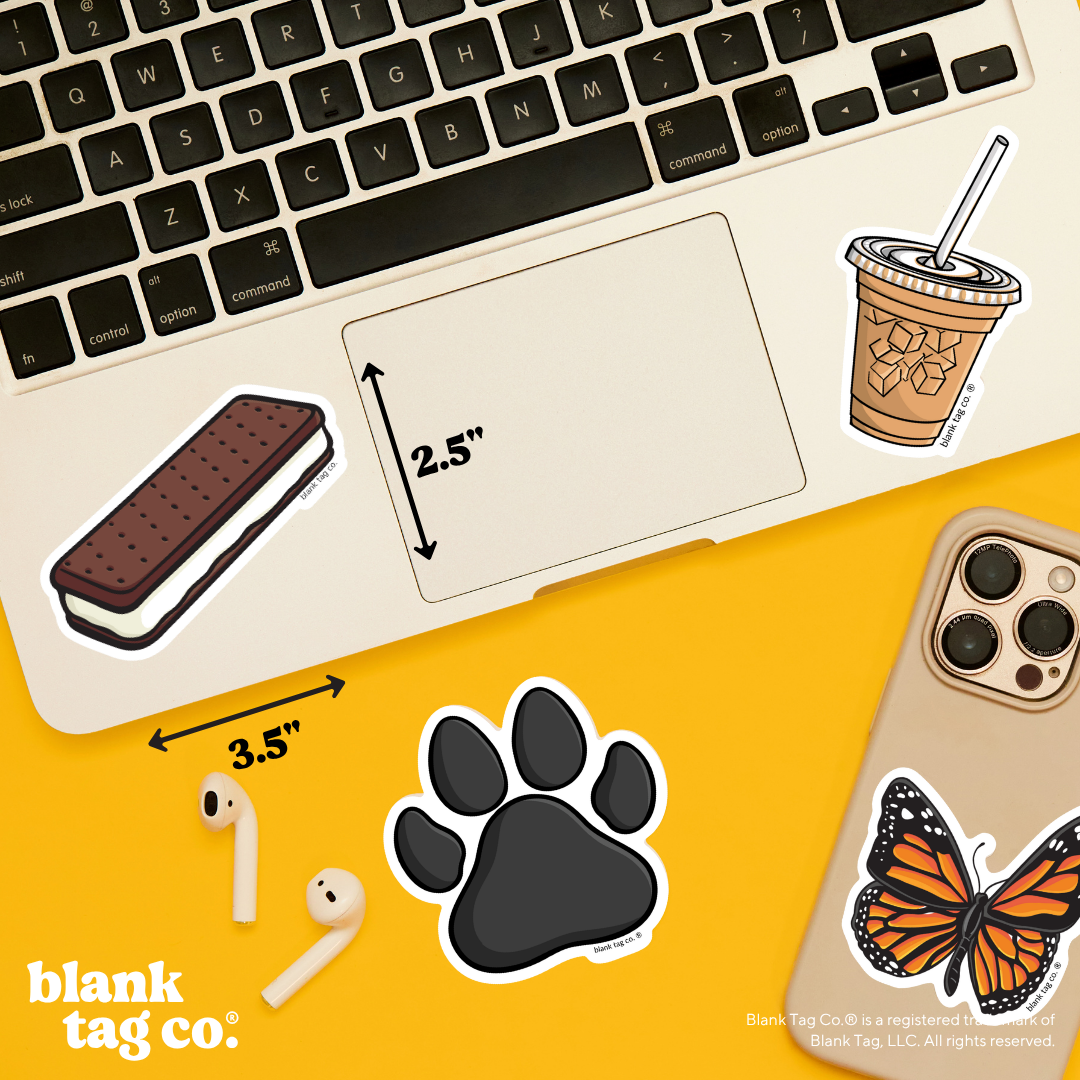 Blank Tag Co.® Waterproof Sticker - Ice Cream Sandwich