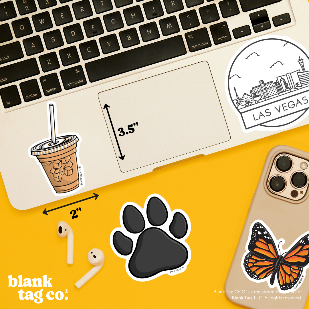 Blank Tag Co.® Waterproof Sticker - Iced Coffee