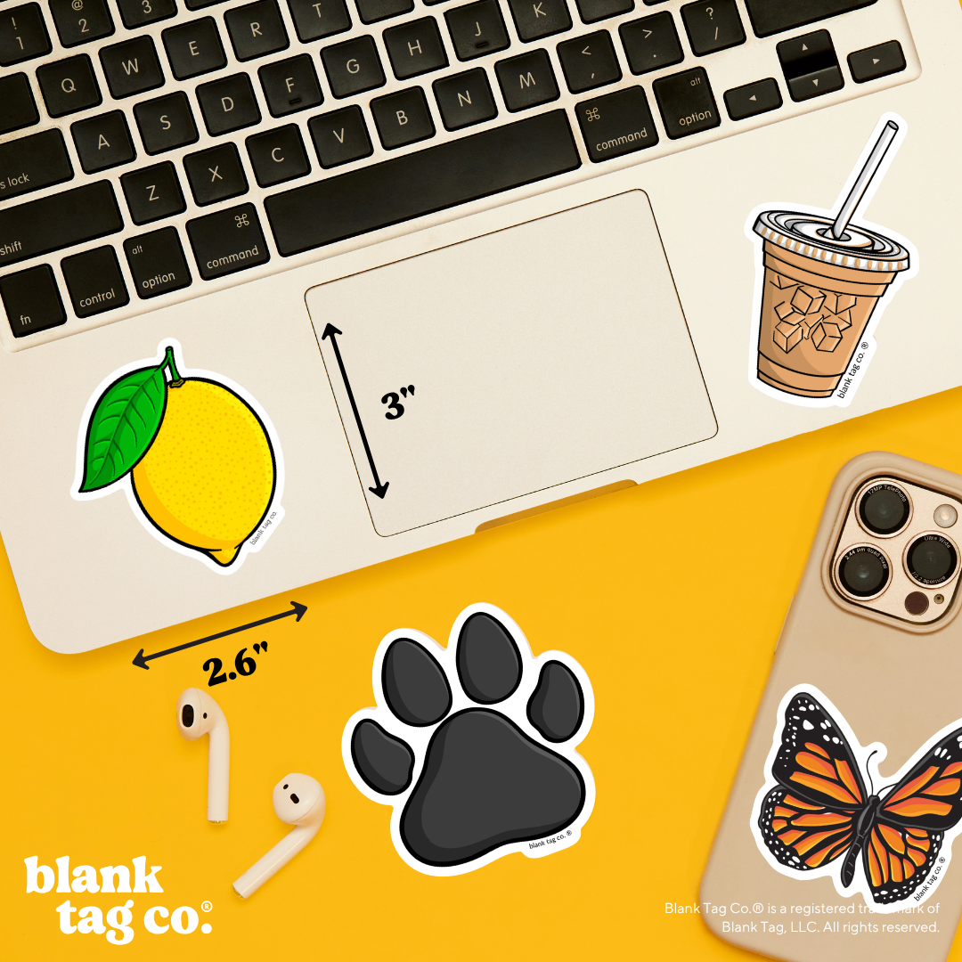 Blank Tag Co.® Waterproof Sticker - Lemon