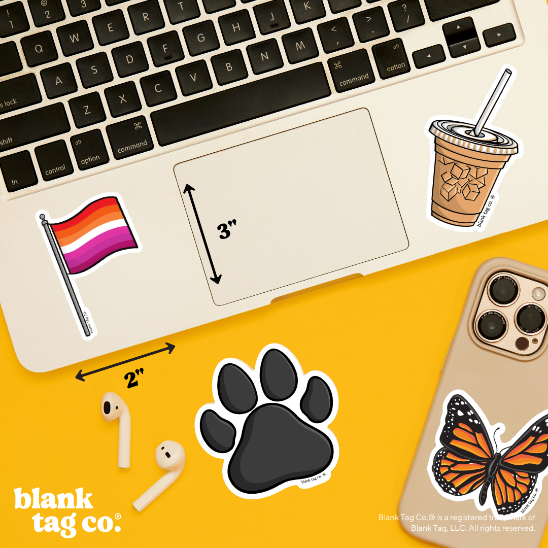 Blank Tag Co.® Waterproof Sticker - Lesbian Pride Flag