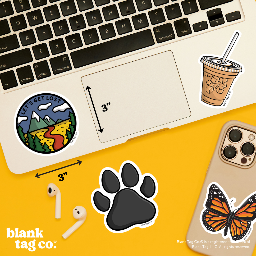 Blank Tag Co.® Waterproof Sticker - Let's Get Lost