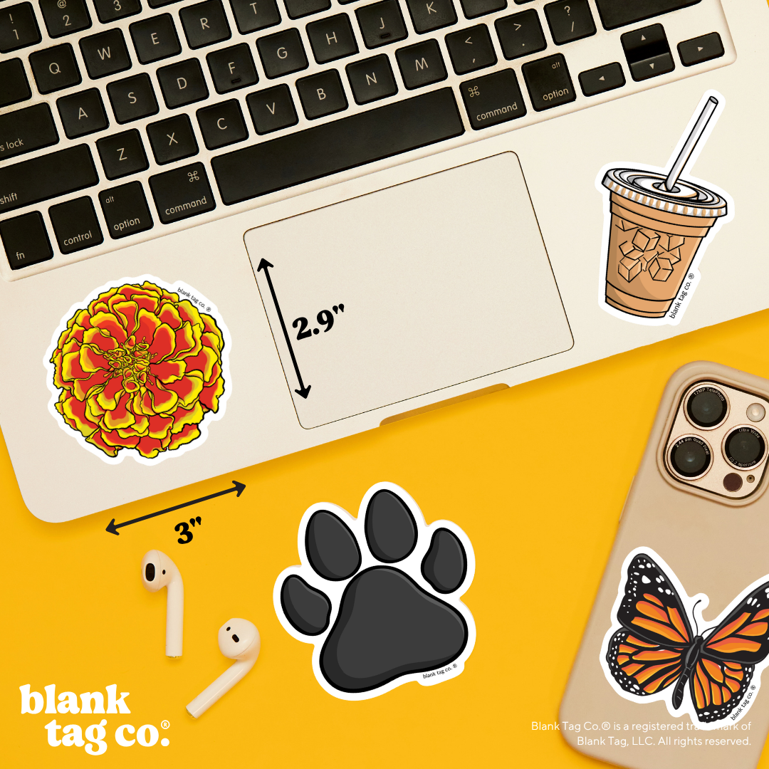 Blank Tag Co.® Waterproof Sticker - Marigold