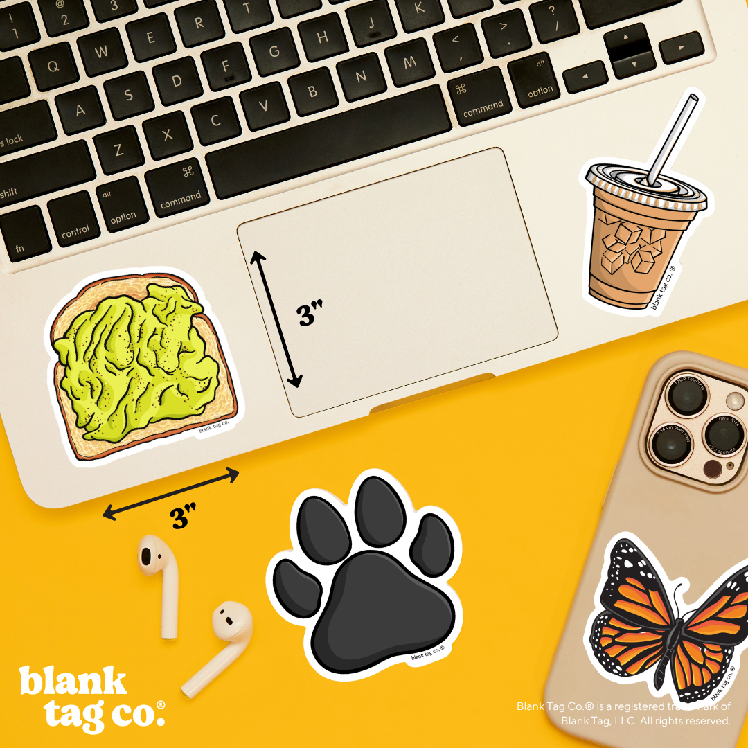 Blank Tag Co.® Waterproof Sticker - Mashed Avocado Toast