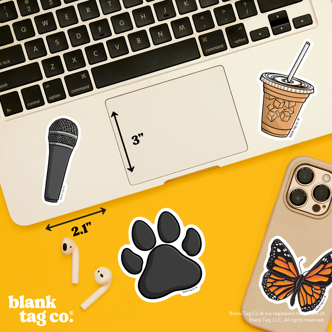 Blank Tag Co.® Waterproof Sticker - Microphone