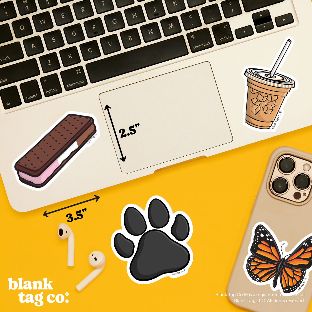 Blank Tag Co.® Waterproof Sticker - Neapolitan Ice Cream