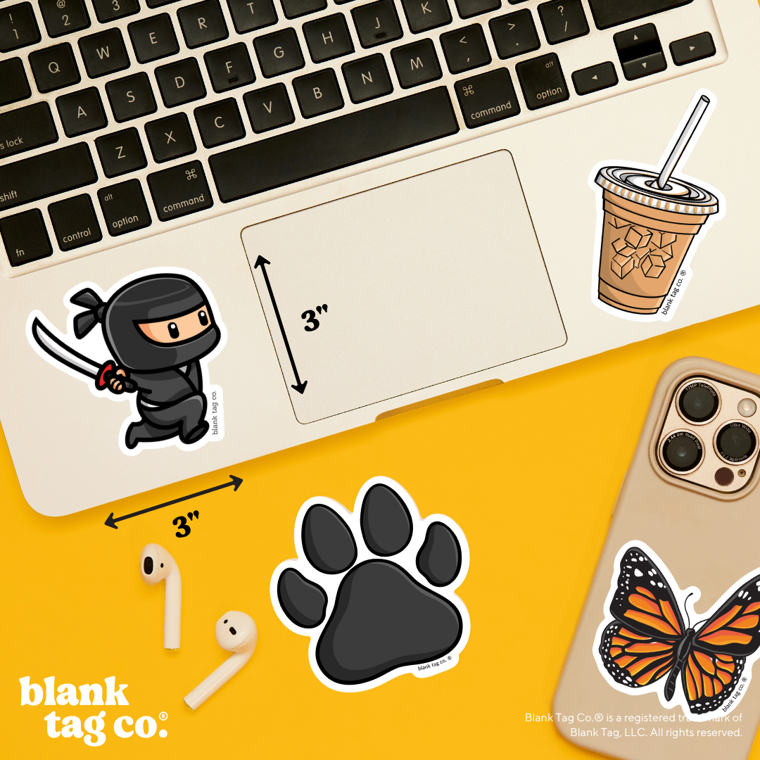 Blank Tag Co.® Waterproof Sticker - Ninja