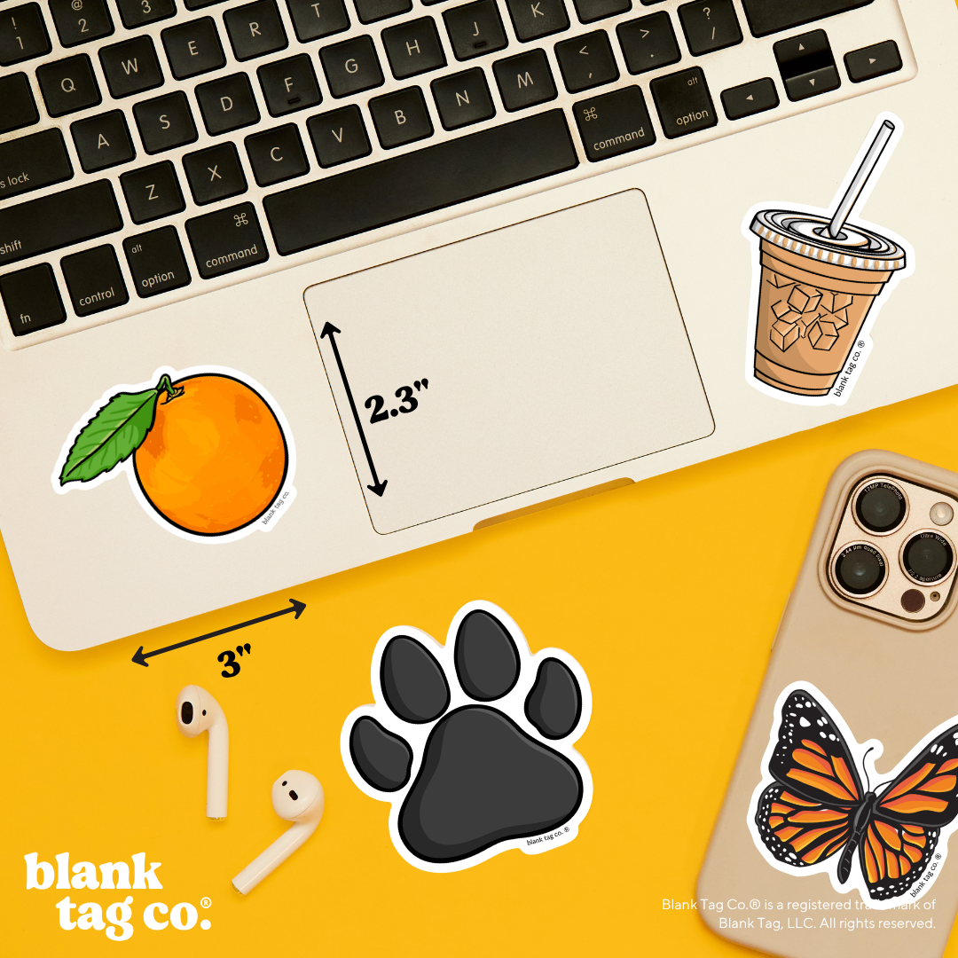 Blank Tag Co.® Waterproof Sticker - Orange