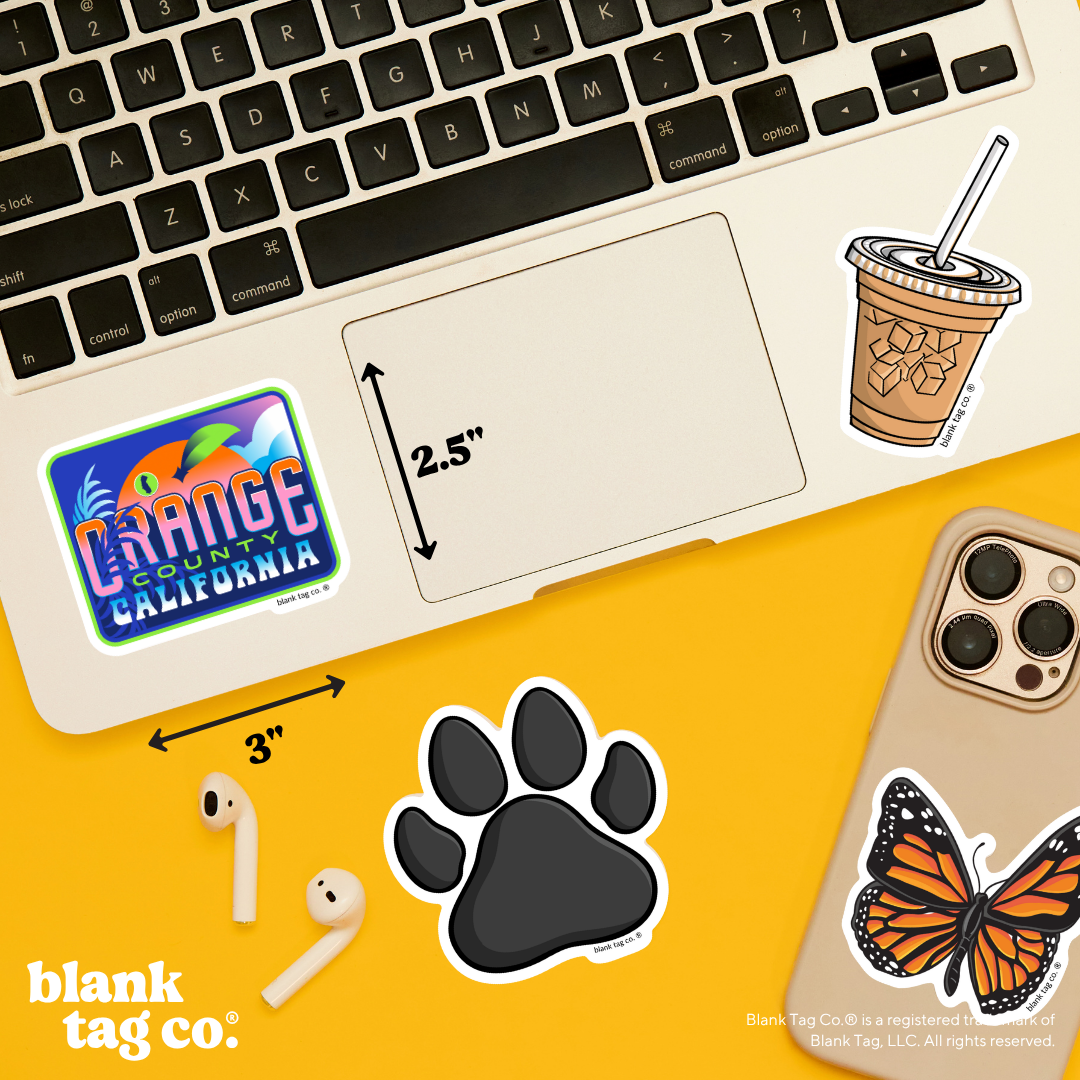 Blank Tag Co.® Waterproof Sticker - Orange County Badge