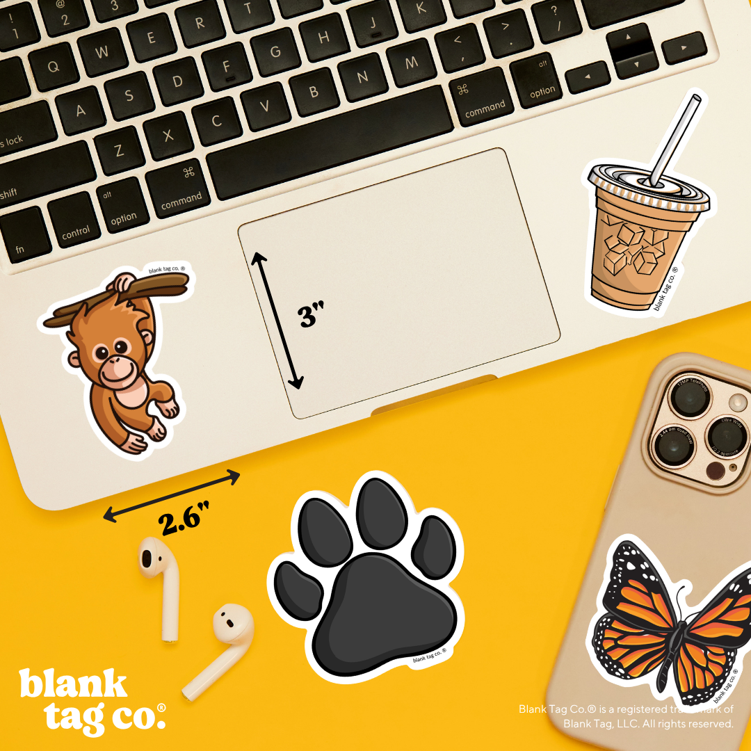Blank Tag Co.® Waterproof Sticker - Orangutan