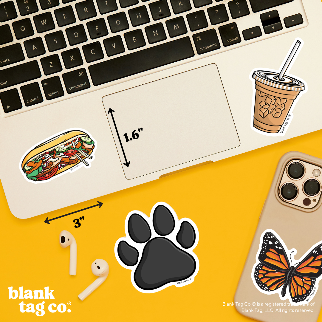 Blank Tag Co.® Waterproof Sticker - Pan Con Pavo