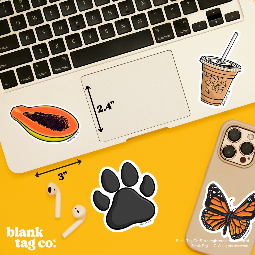 Blank Tag Co.® Waterproof Sticker - Papaya