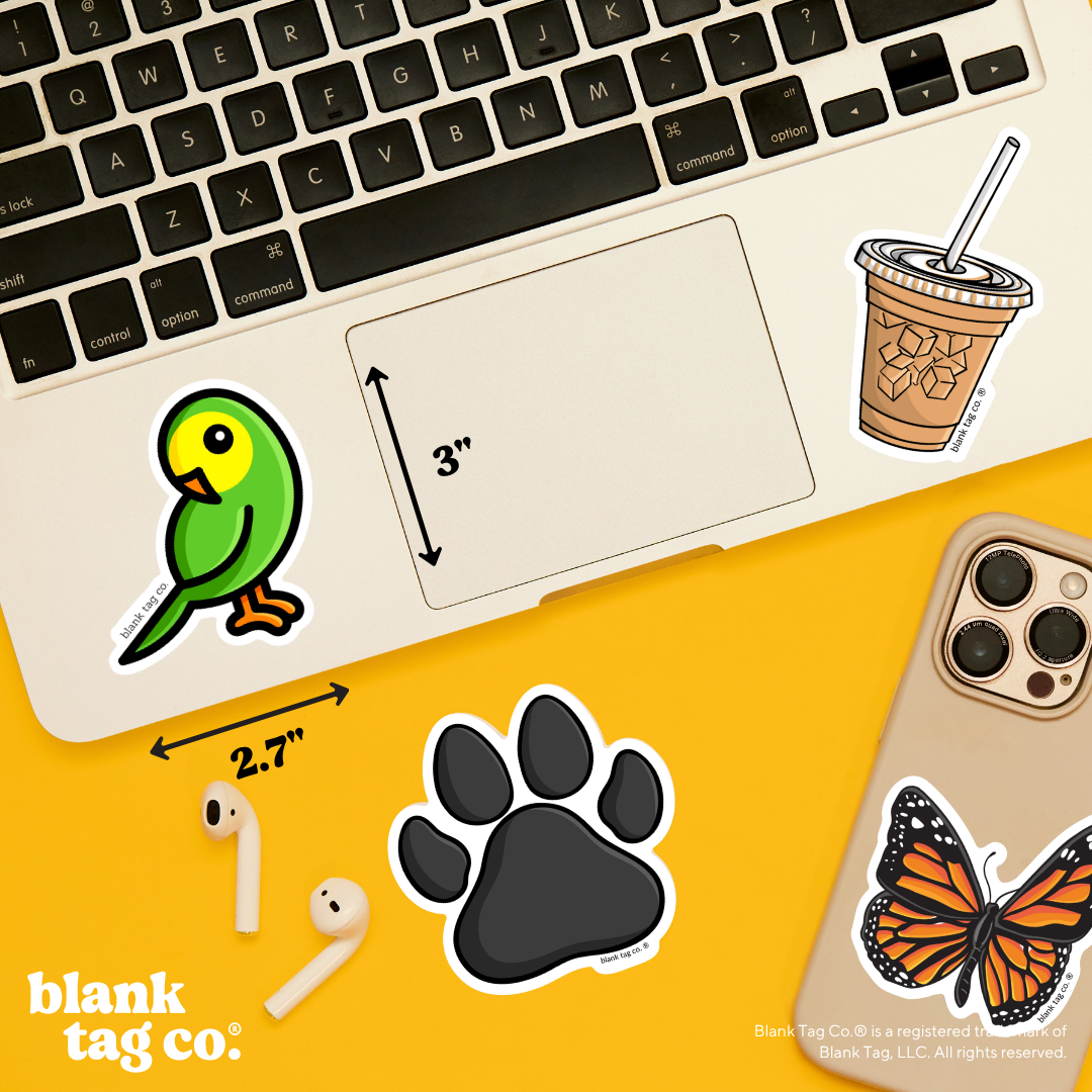 Blank Tag Co.® Waterproof Sticker - Parakeet