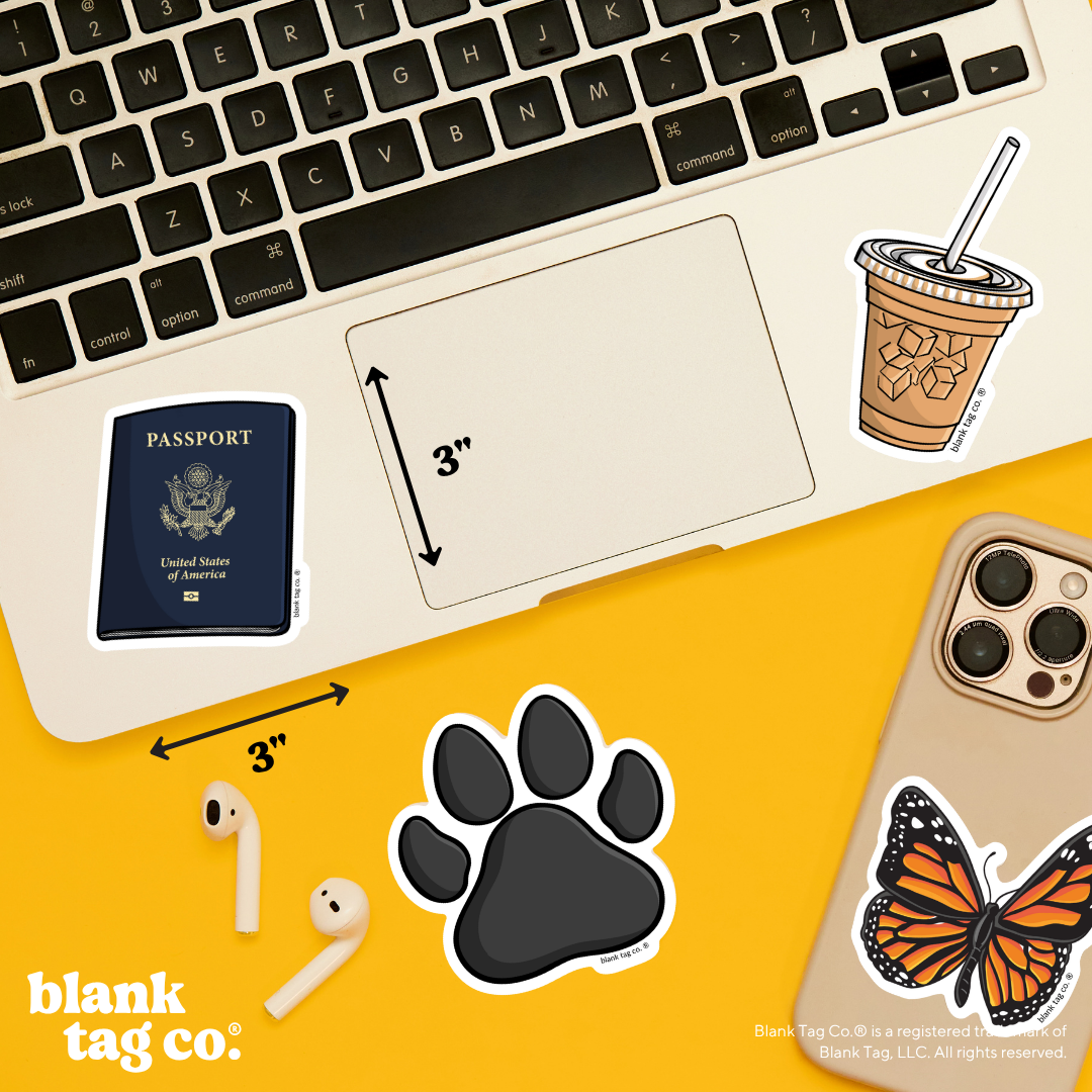 Blank Tag Co.® Waterproof Sticker - Passport