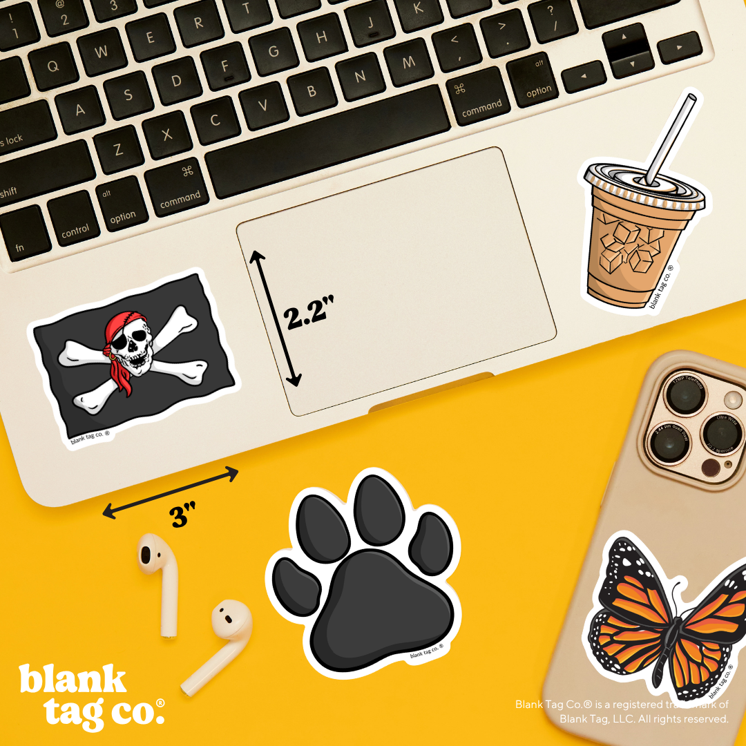 Blank Tag Co.® Waterproof Sticker - Pirate Flag